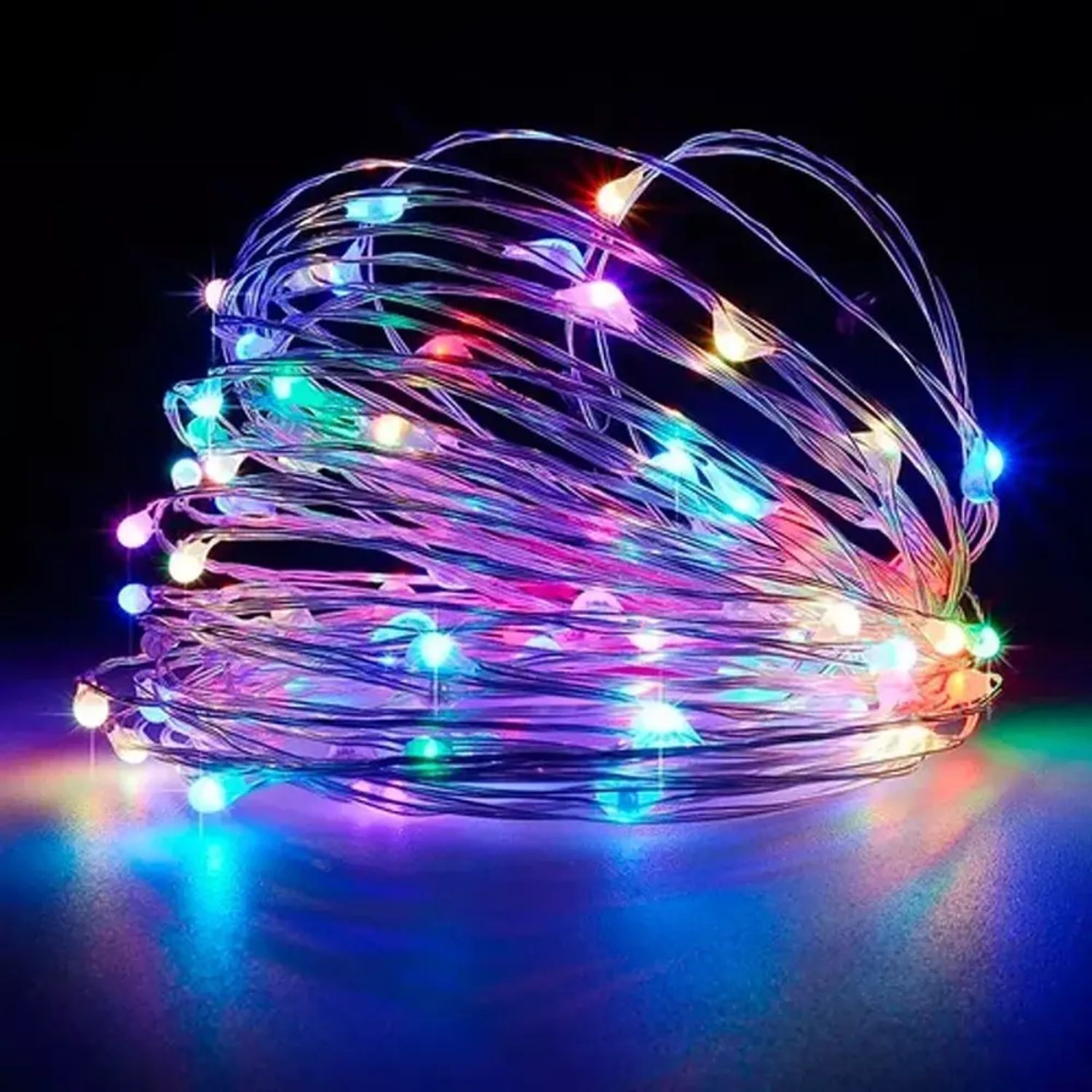 Set 3 Luz Hada Carga Solar 100 Led Luz Multicolor 10 Metros Navide&ntilde;o image number 2.0