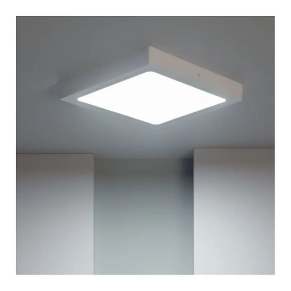 Lampara Led Plafon Sobreponer Cuadrado Blanco 18w image number 1.0