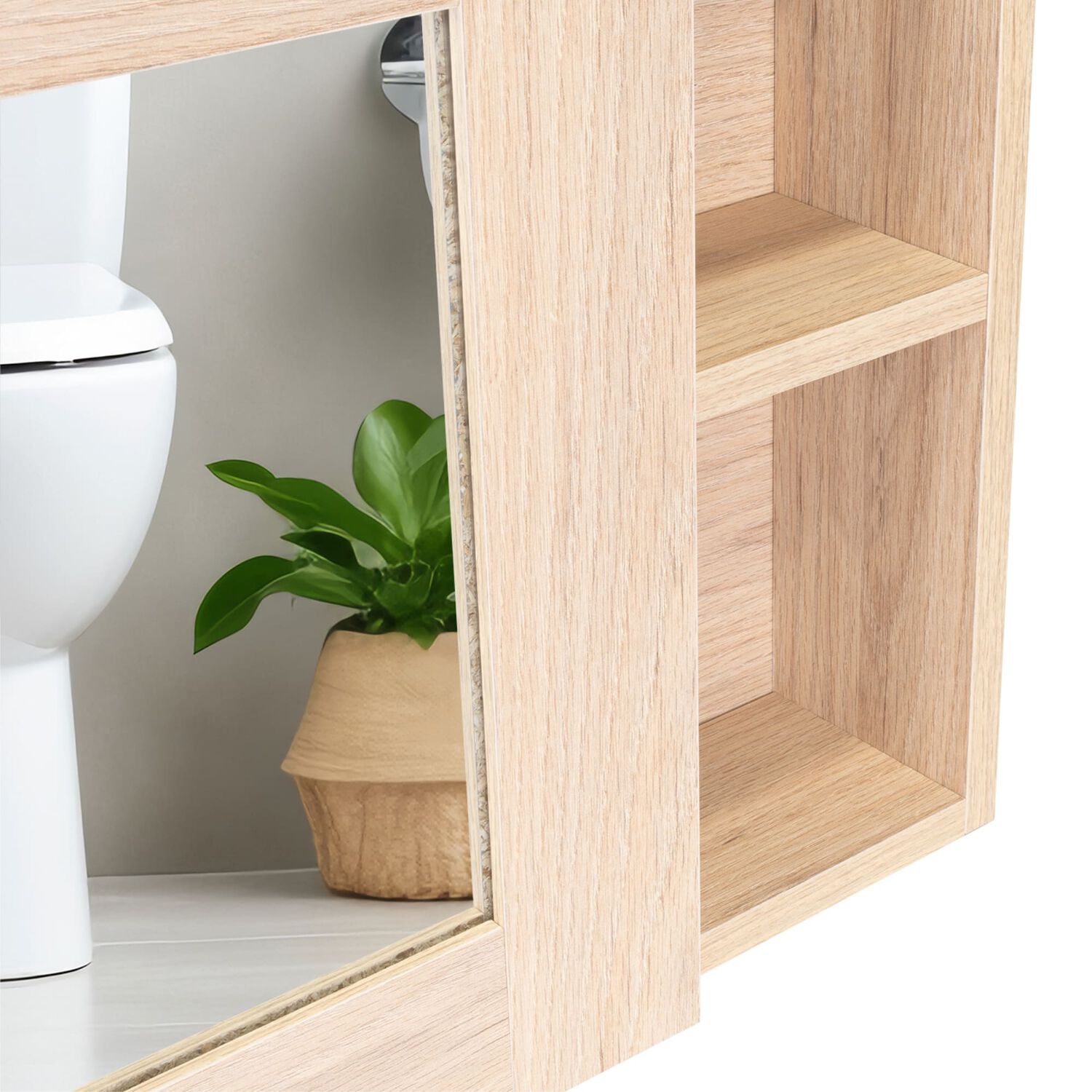 Botiquin 1 Puerta 40x55x12.1 Cm Caf&eacute; Claro image number 6.0