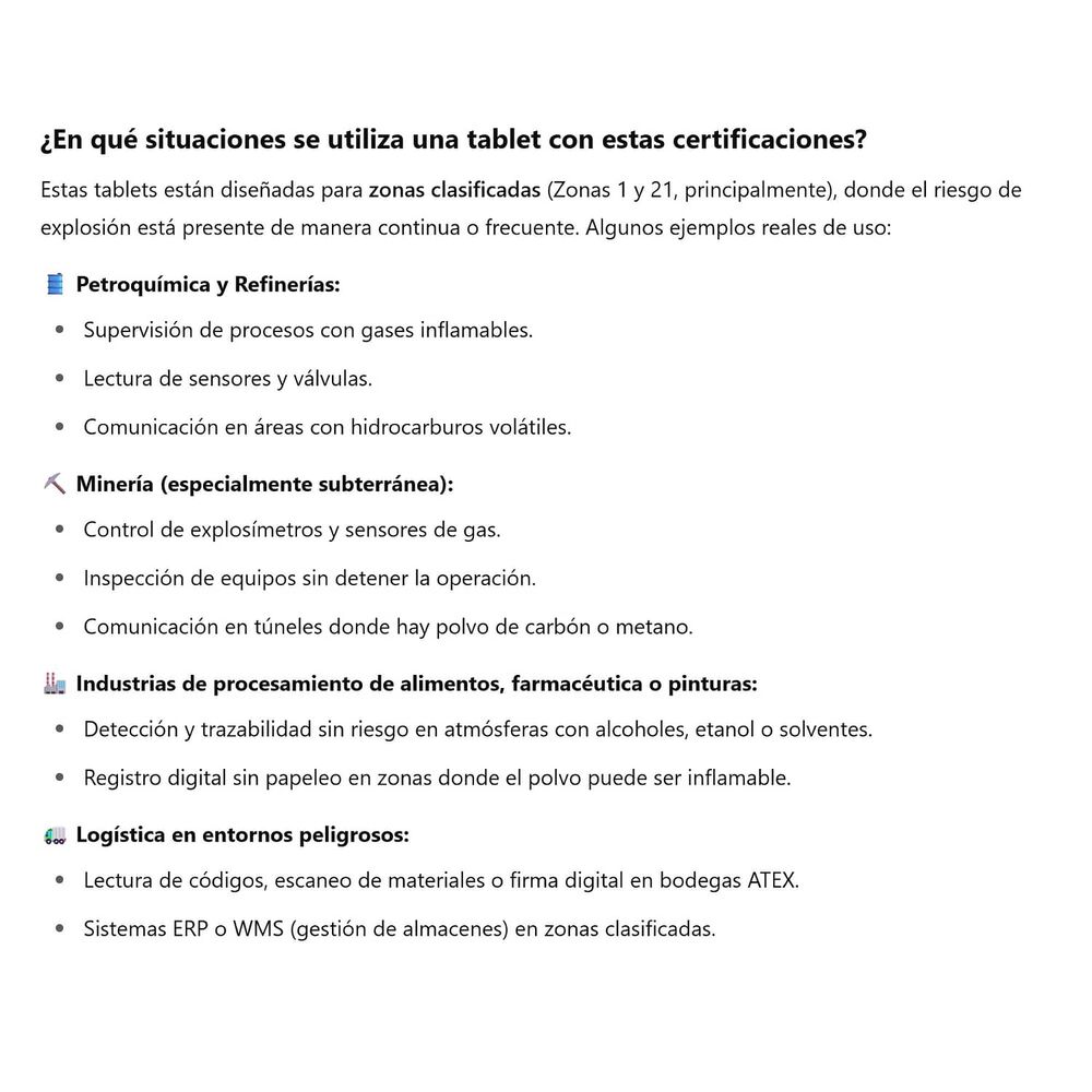 Cenava A80st, Tablet Intr&iacute;nsecamente Segura Atex, Para Entornos Explosivos image number 3.0