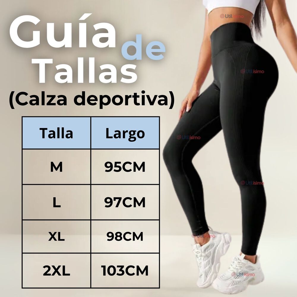 Calza Leggings Push Up Cintura Alta Polar Deportiva Premium Surtido Mujer image number 2.0