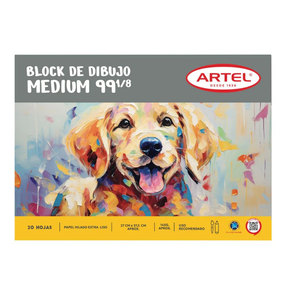 Block Medium 99 1/8 20 Hojas Artel image number 1.0