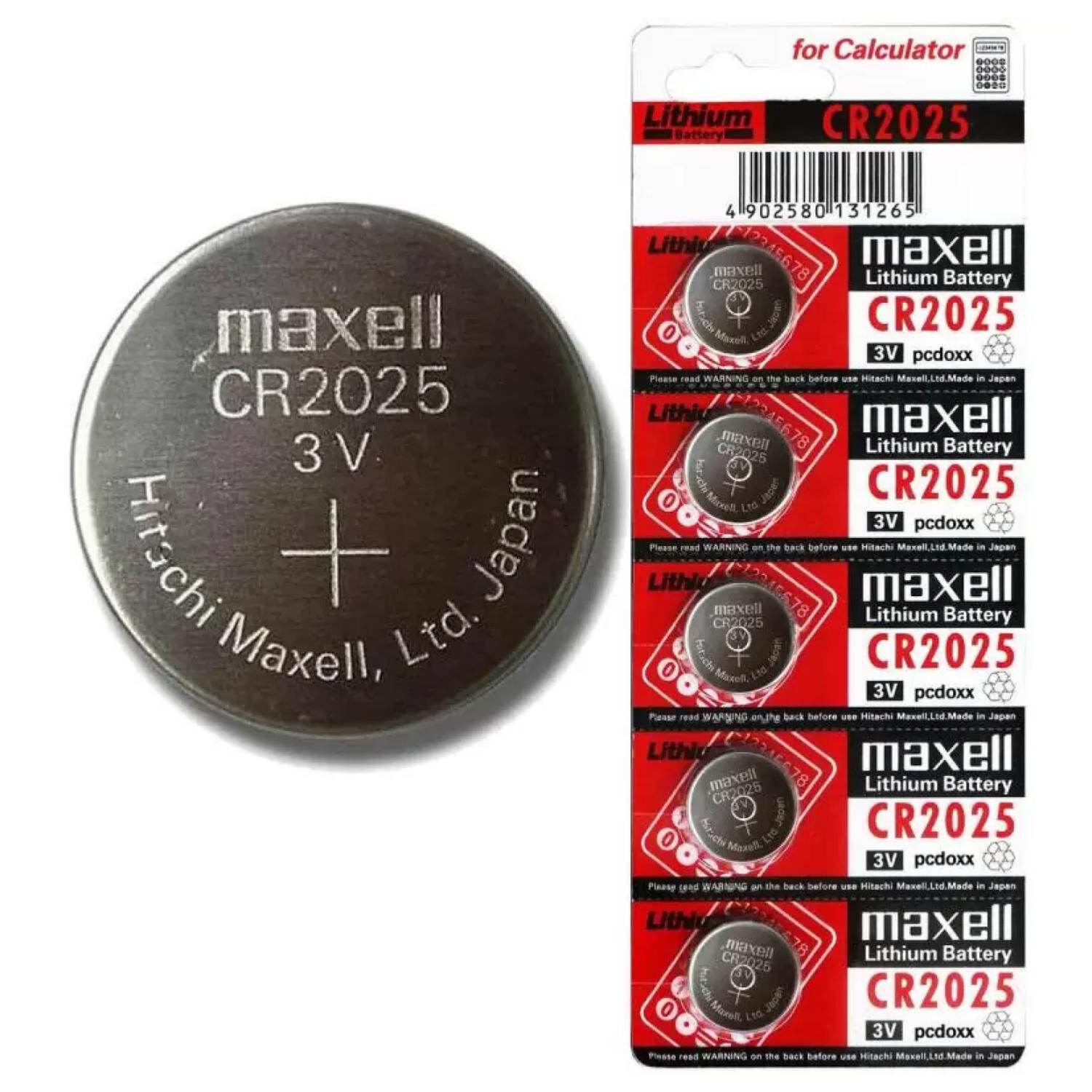 Pack 5 Pilas De Reloj Cr2025 3v Xc2025 image number 1.0