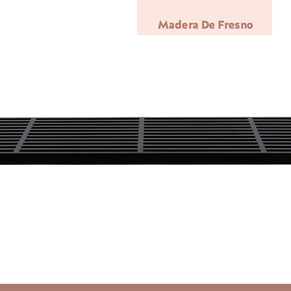 Banqueta De Madera Y Metal George Nelson 160cm - Negra image number 6.0