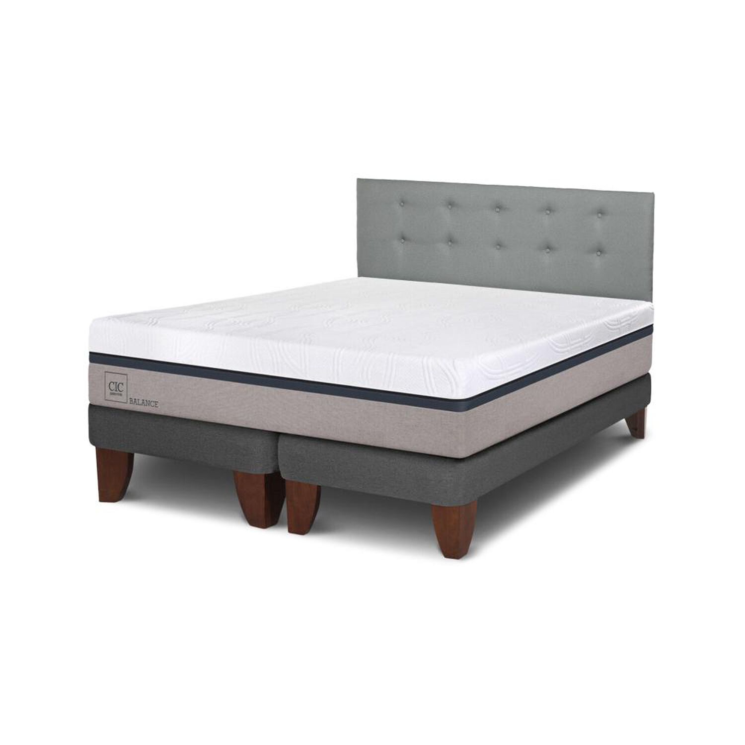 Cama Europea Cic Balance / King / Base Dividida + Respaldo image number 2.0