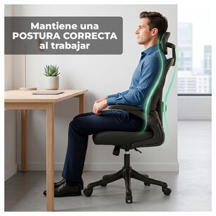 Silla Oficina Ergon&oacute;mica Reclinable Apoyacabeza