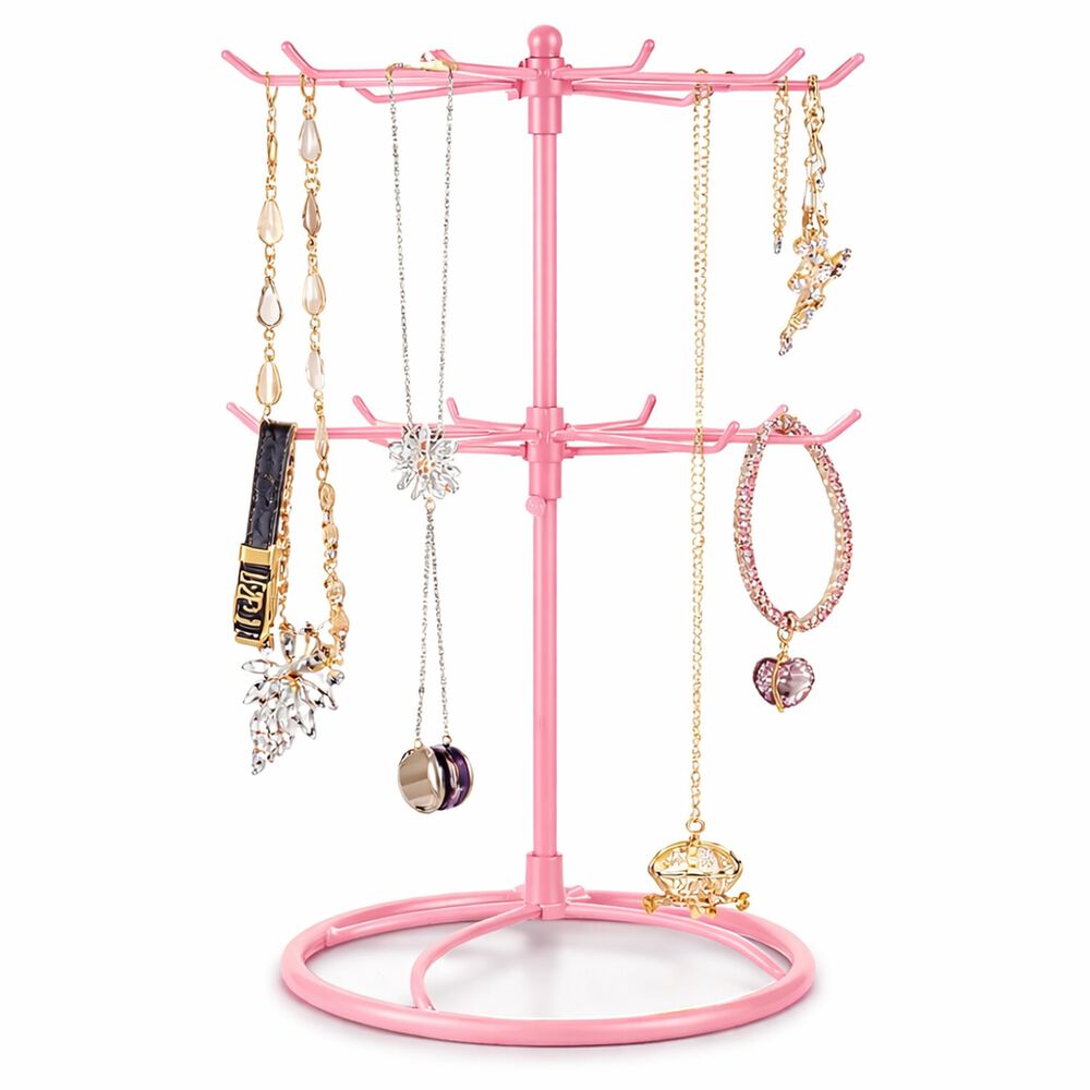 Exhibidor Met&aacute;lico 2 Niveles Para Joyas Y Collares image number 0.0