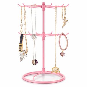 Exhibidor Met&aacute;lico 2 Niveles Para Joyas Y Collares