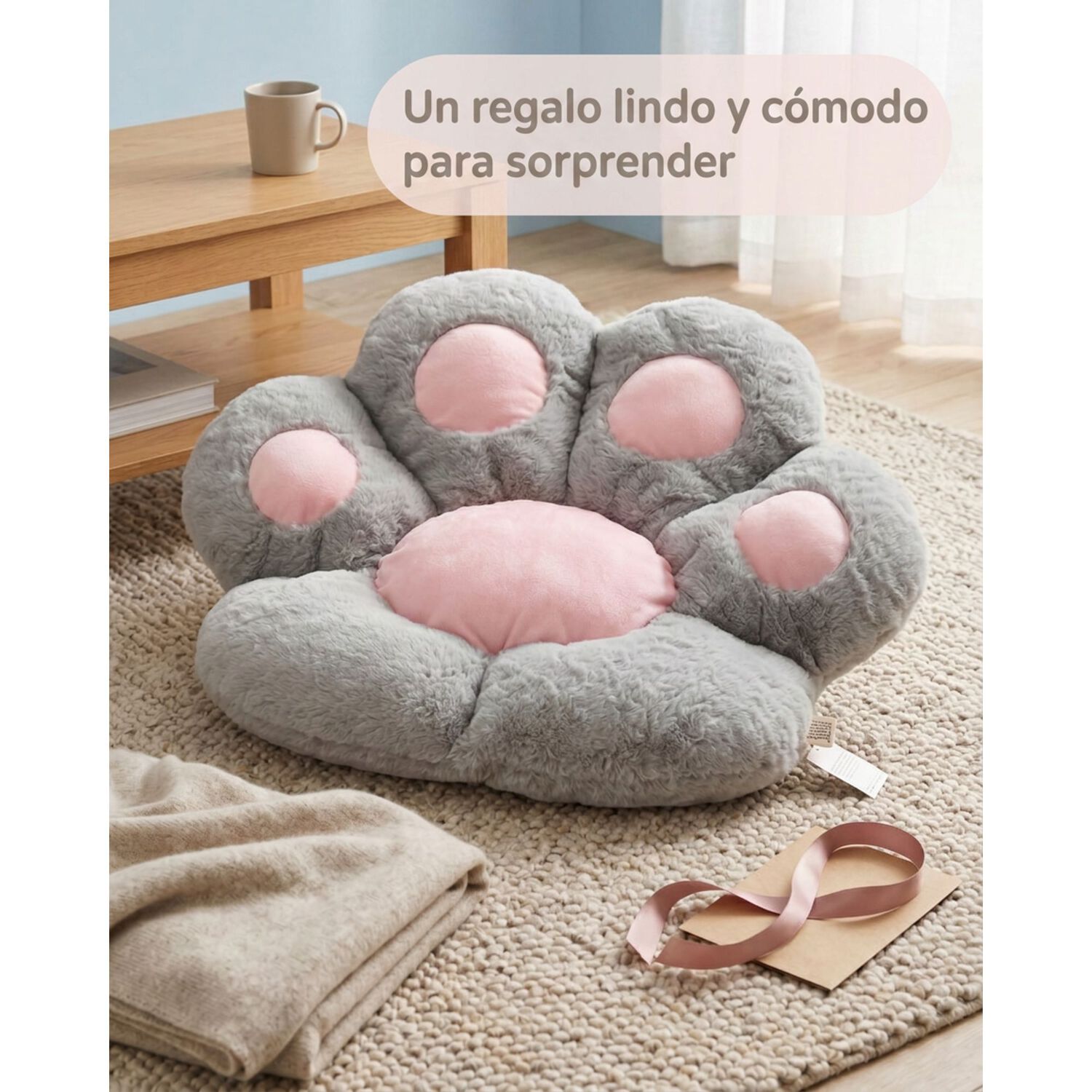 Coj&iacute;n Almohada Mano De Gatito Suave 70x61 image number 21.0