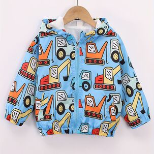 JUMP KIDS Cortaviento Impermeable Chaqueta Estampado Niño Bebé Blue Machines