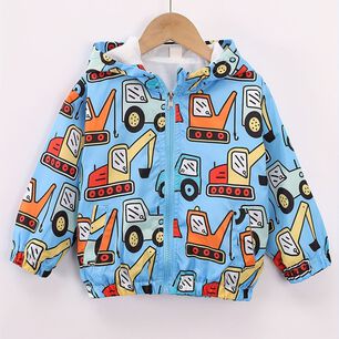 Cortaviento Impermeable Chaqueta Estampado Ni&ntilde;o Beb&eacute; Blue Machines