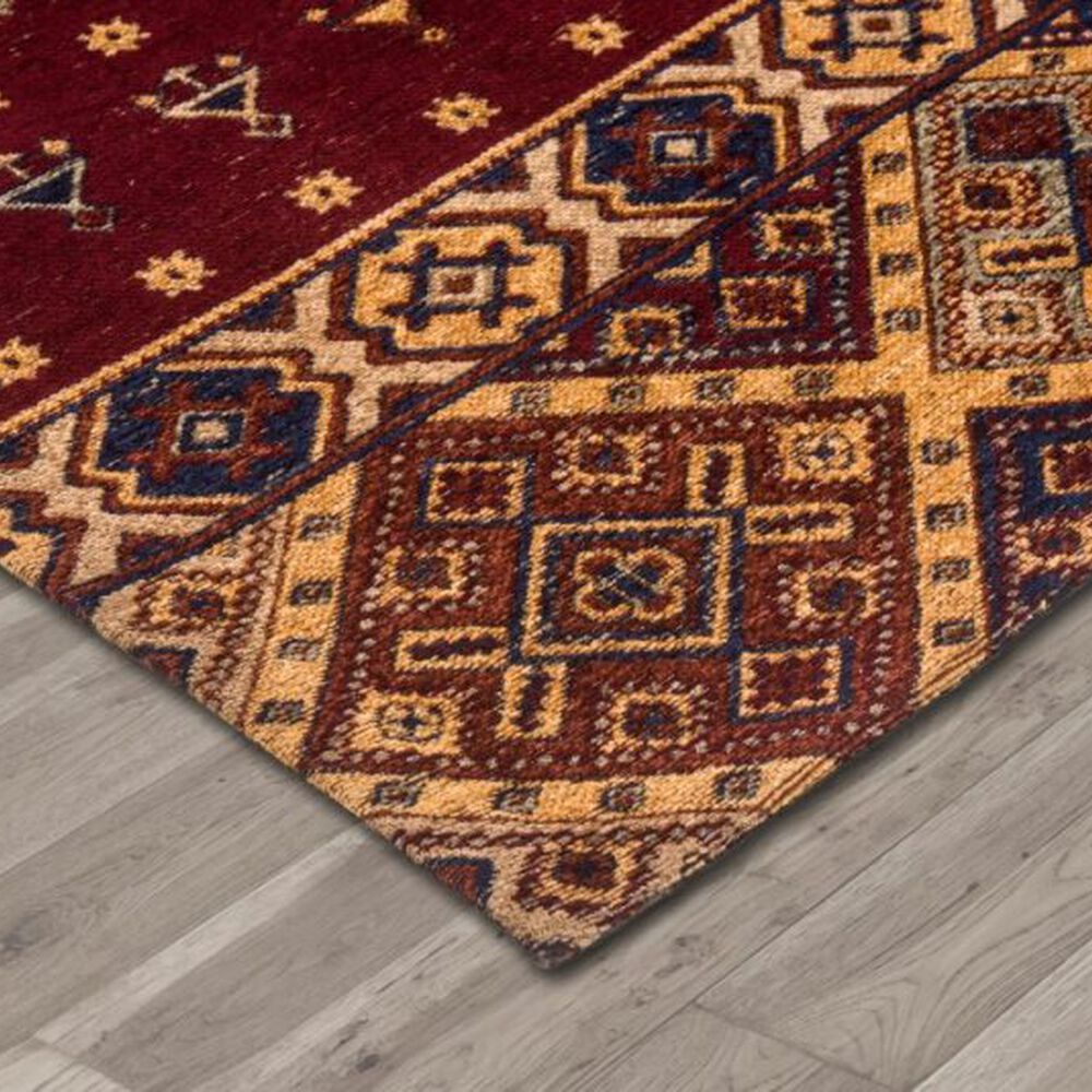 Alfombra Jacquard Burdeo Rectangular Mediana image number 1.0