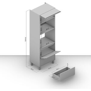Mueble De Cocina Vekkahome Koya / 2 Puertas / 1 Caj&oacute;n