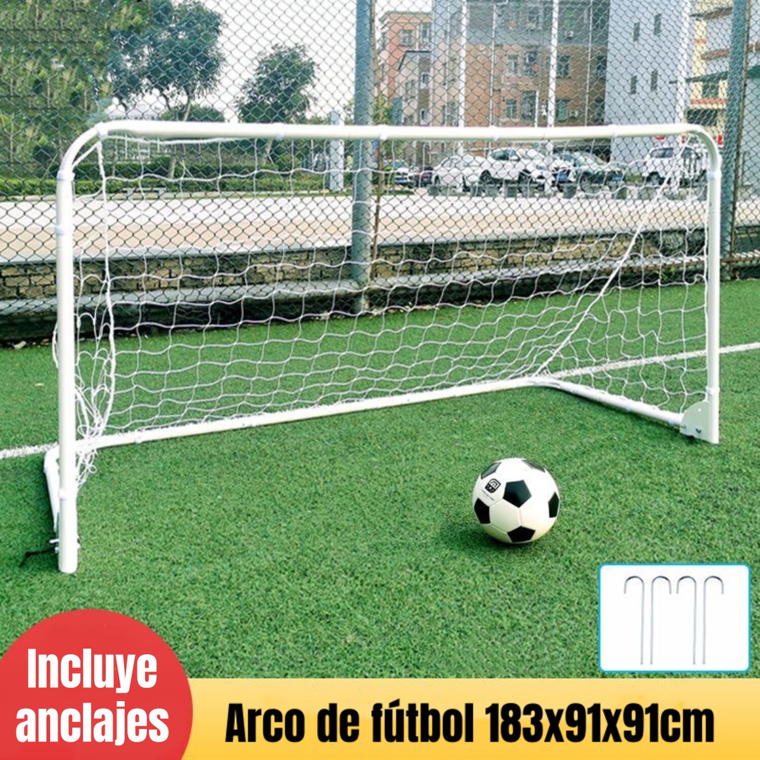 Arco De F&uacute;tbol 183x91cm Con Bolso De Transporte Lubabycas image number 6.0