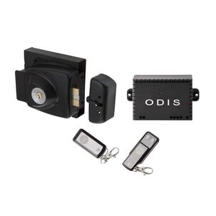 Cerradura Sobreponer Eléctrica Odis 783 + Transformador Receptor + 2 Controles