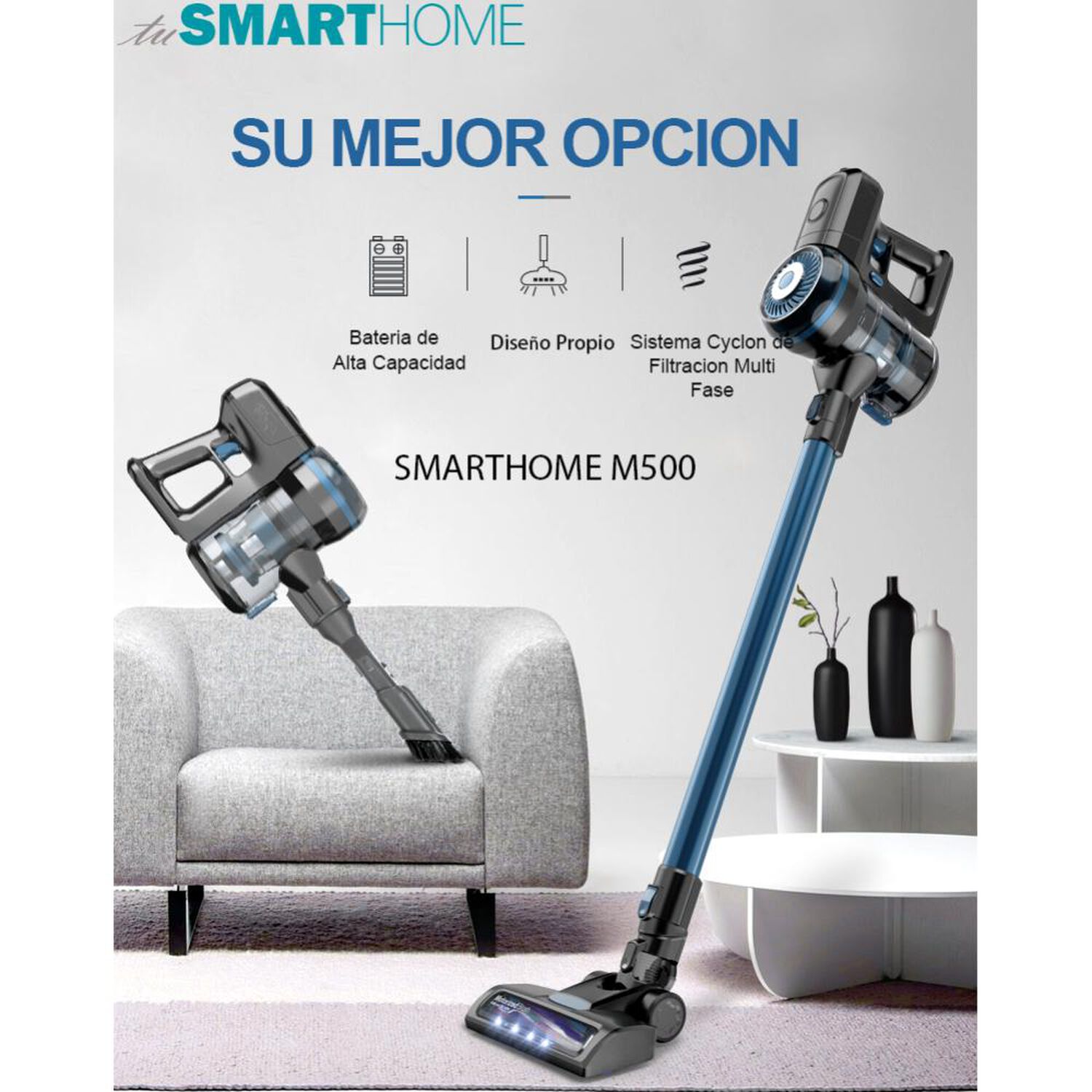 Aspiradora Inal&aacute;mbrica Tusmarthome Smart Cleaner M500 image number 7.0
