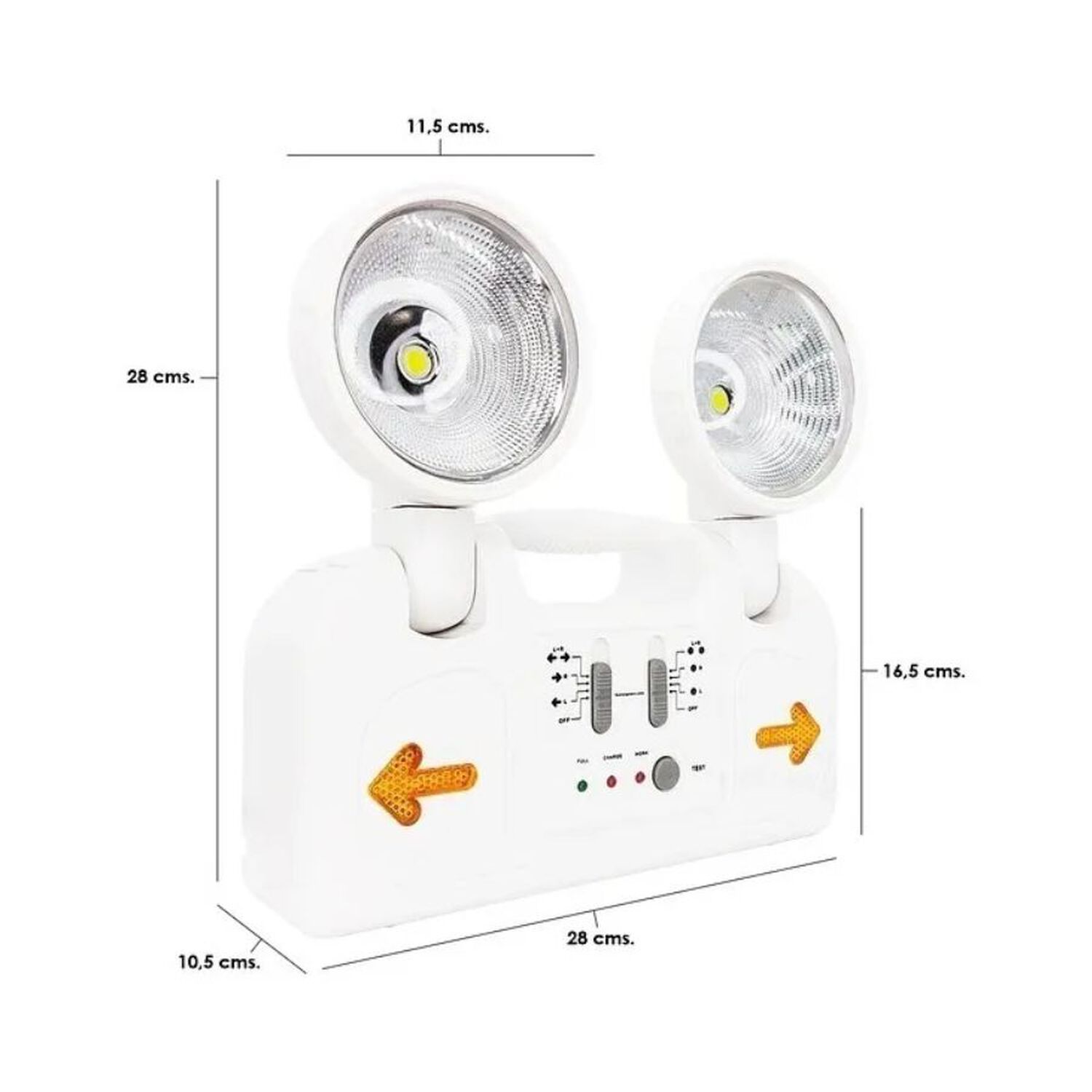 L&aacute;mpara Emergencia 2 Focos Recargable Luz Led image number 1.0