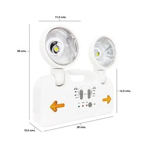 L&aacute;mpara Emergencia 2 Focos Recargable Luz Led