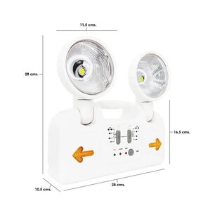 L&aacute;mpara Emergencia 2 Focos Recargable Luz Led