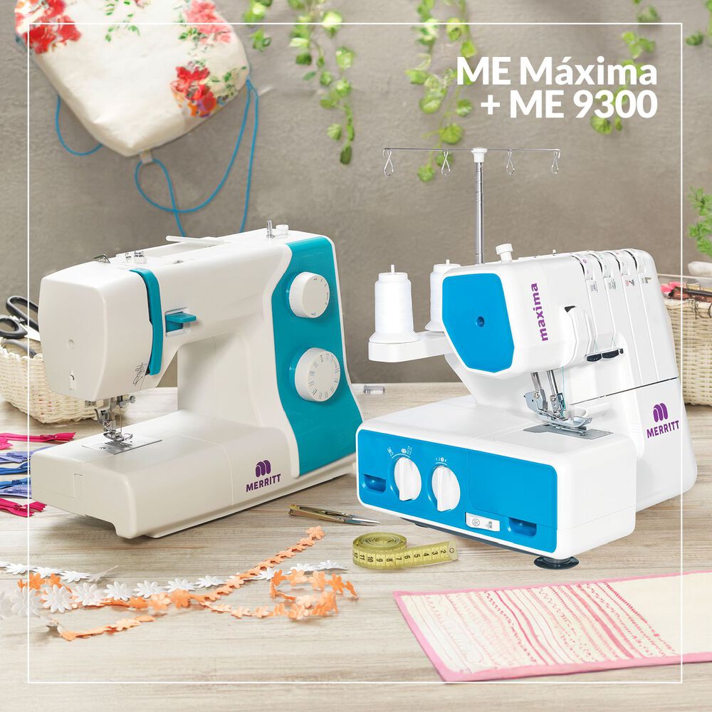 Combo Merritt M&aacute;quina De Coser Me 9300 + M&aacute;quina Overlock Max image number 2.0
