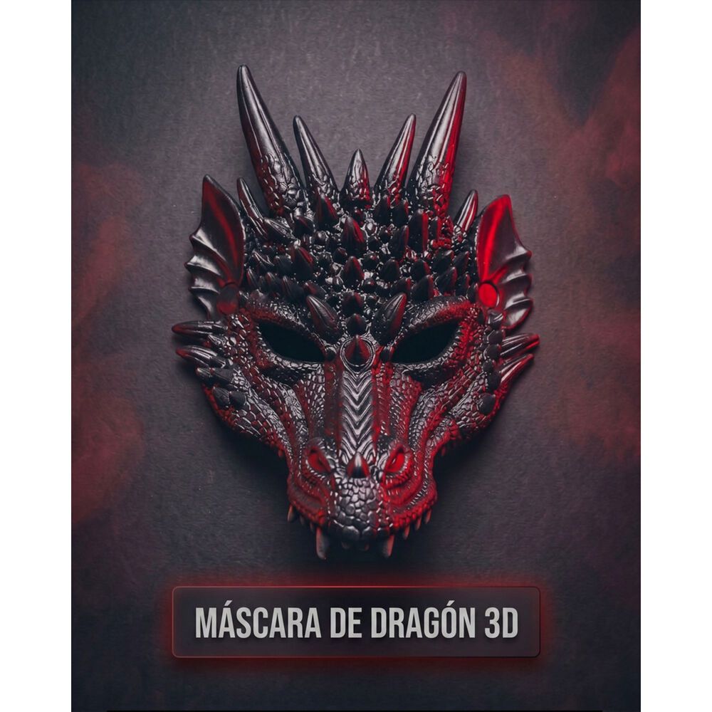 M&aacute;scara De Drag&oacute;n 3d Suave C&oacute;moda Cosplay Halloween Fiesta image number 6.0