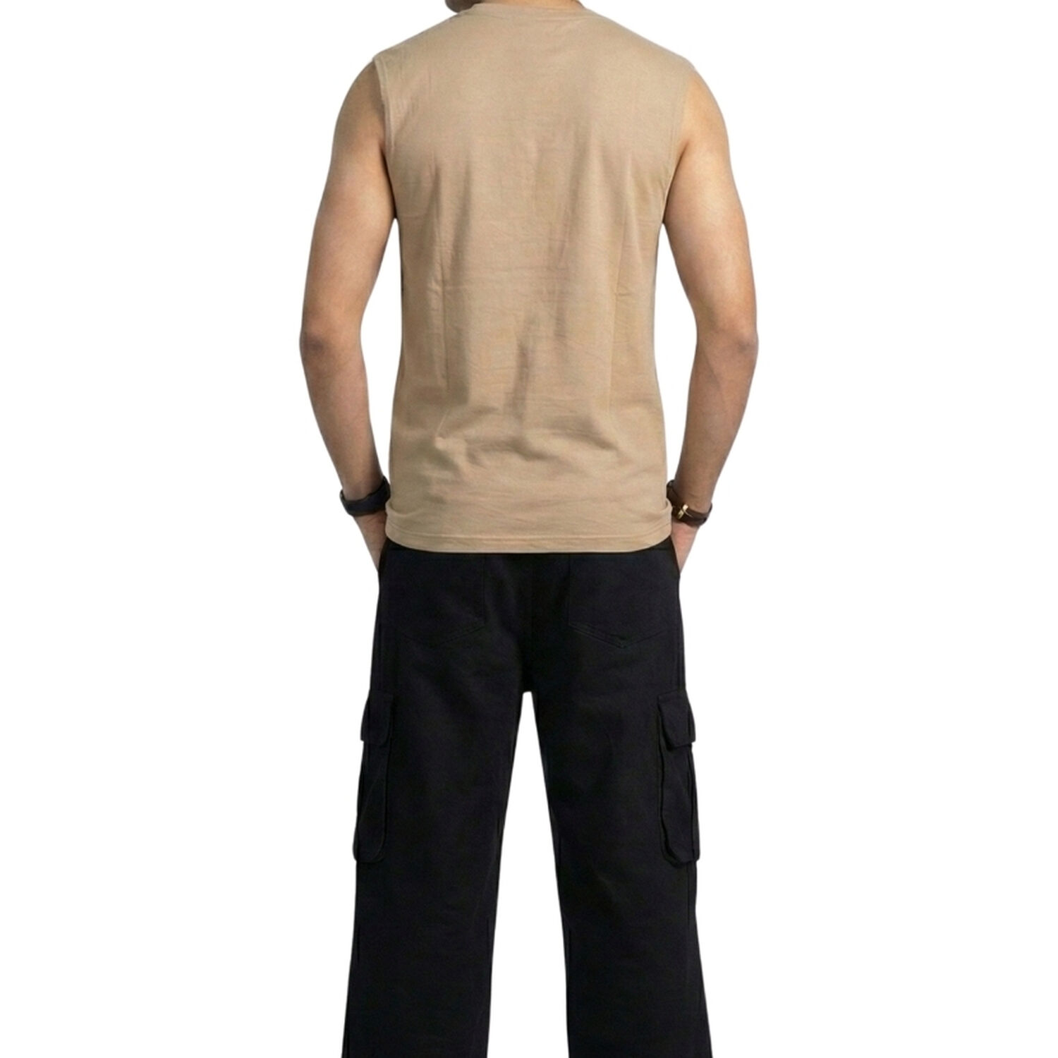 Polera Sin Manga Musculosa Unicolor Hombre Hercules image number 1.0