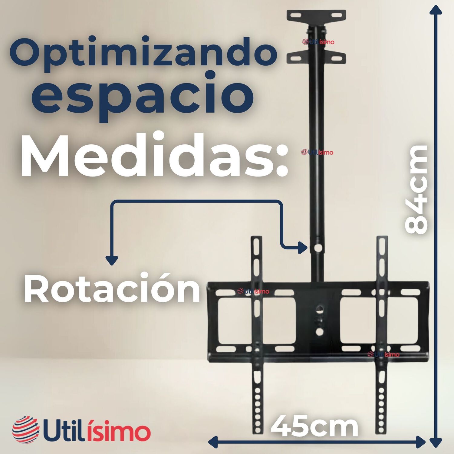 Soporte Tv Pared Techo Ajustable 68kg 32 A 85 Pulgadas image number 5.0