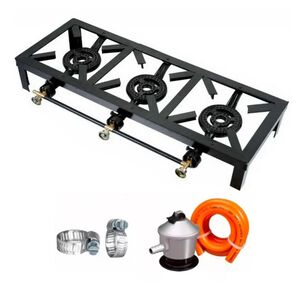 Cocina Fog&oacute;n 3 Platos + Kit De Instalaci&oacute;n Cocinilla Camping