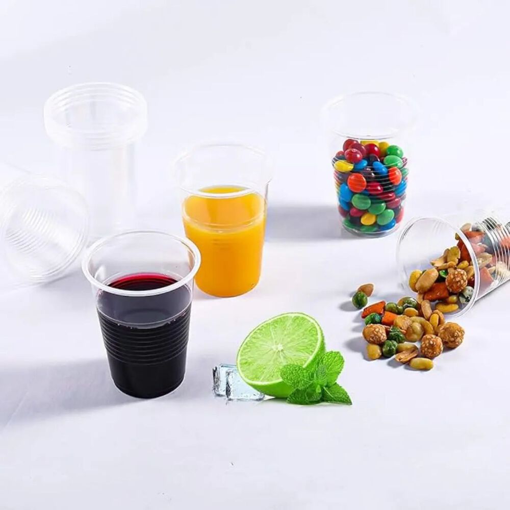 Set 100 Vasos Plastico 400ml Transparente Desechable Plastico image number 3.0