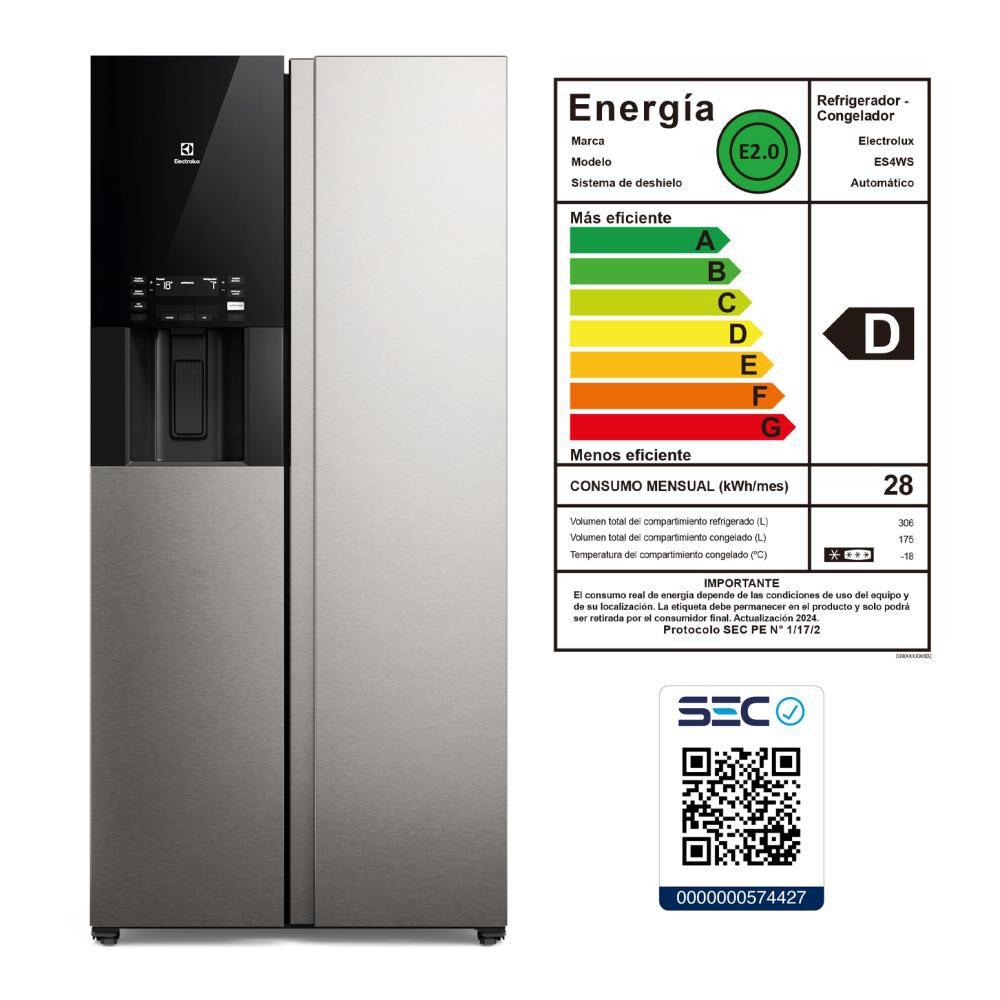 Refrigerador Side By Side Electrolux Es4ws / No Frost / 481 Litros / D image number 11.0