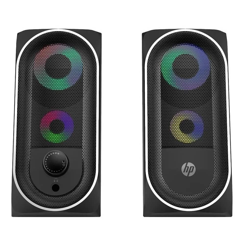 Parlante Usb Hp De 6w Est&eacute;reo Con Iluminaci&oacute;n Rgb Dhe-6001 image number 2.0