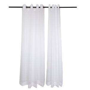 Set 2 Velos Gasa Cuadros Blanco 140x225