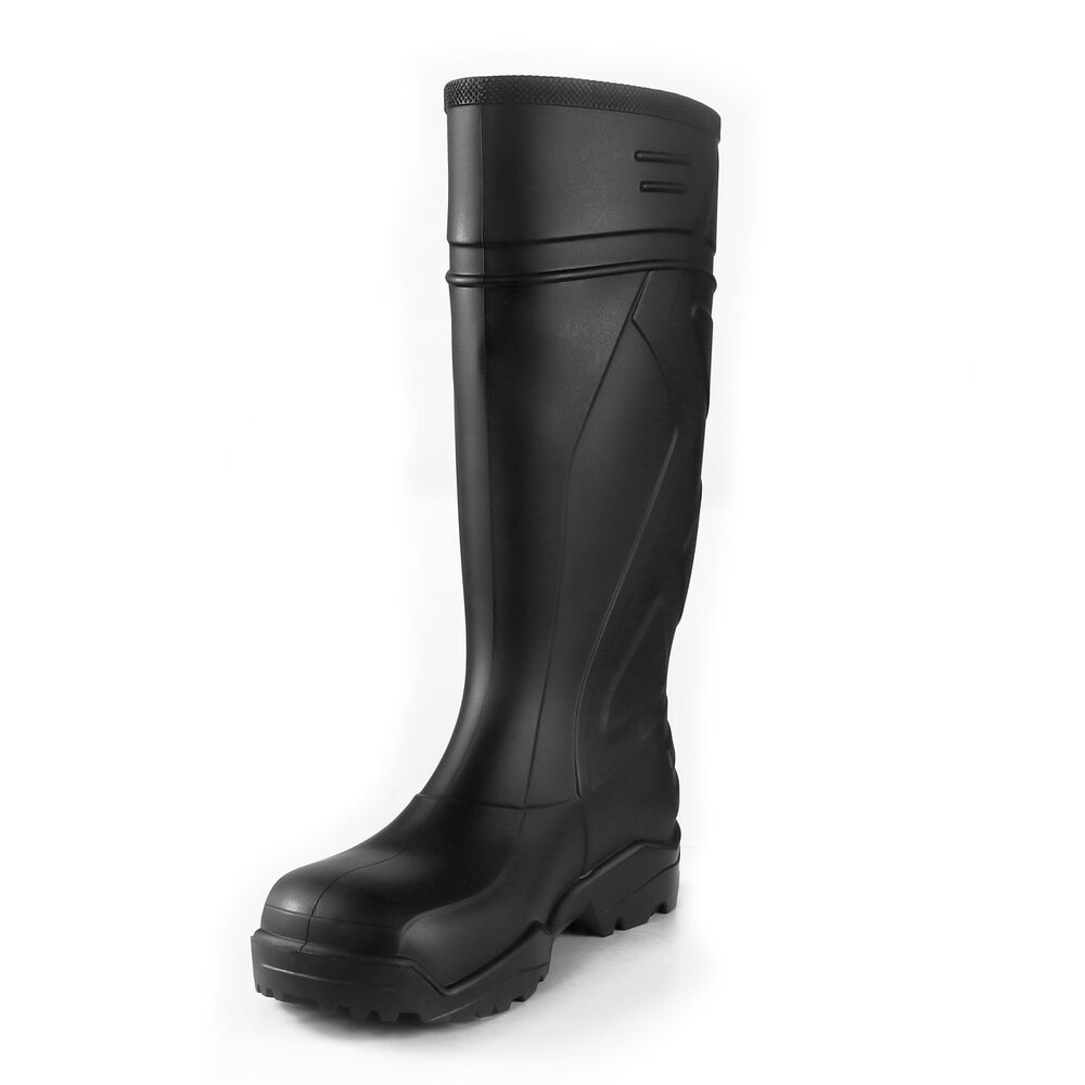 Bota Pvc 942 Punta De Acero Negra Para Lluvia image number 1.0