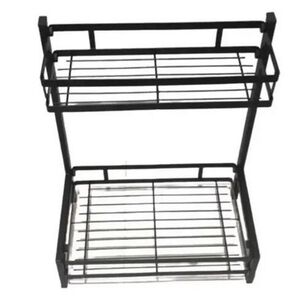 Organizador 2 Niveles Met&aacute;lico Cocina Negro