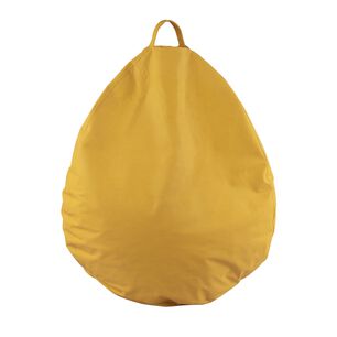 Funda Pouf Pera Amarilla Eco Cuero (sin Relleno)50x50x50 Cm M&aacute;xima Design