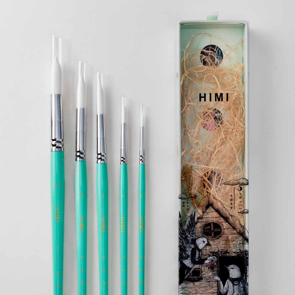 Himi - Miya Little Bird Set De 5 Pinceles Acuarela Verde image number 5.0
