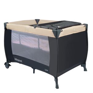 Cuna Playard Lyra Beige + Colch&oacute;n De Espuma