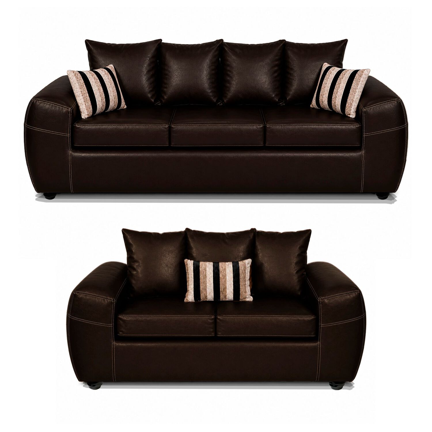 Juego De Living Elegant Detail Houston Pu / 5 Cuerpos image number 0.0