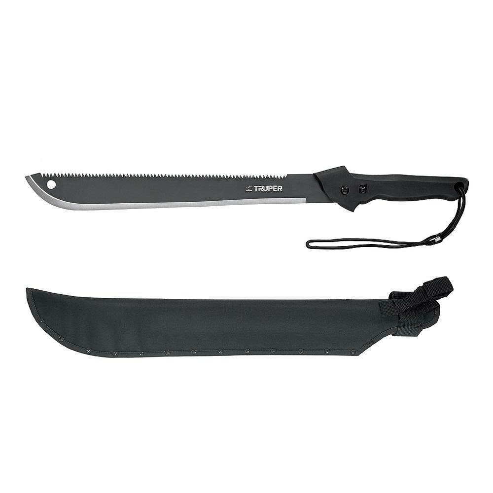 Machete Doble Filo 18 Cacha Bimaterial, Con Funda, Truper image number 2.0