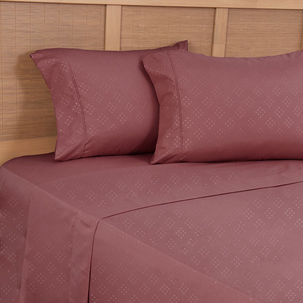 Sabana Estampada Plumetti Embossed 2 P Rojo image number 0.0