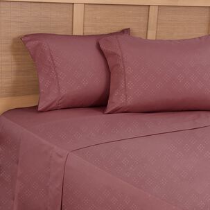 Sabana Estampada Plumetti Embossed 2 P Rojo