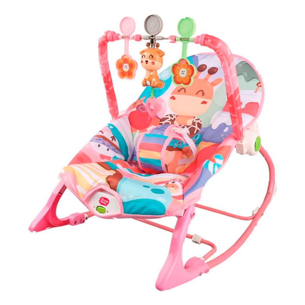 Silla Mecedora Vibradora Para Beb&eacute;s Rosado image number 0.0
