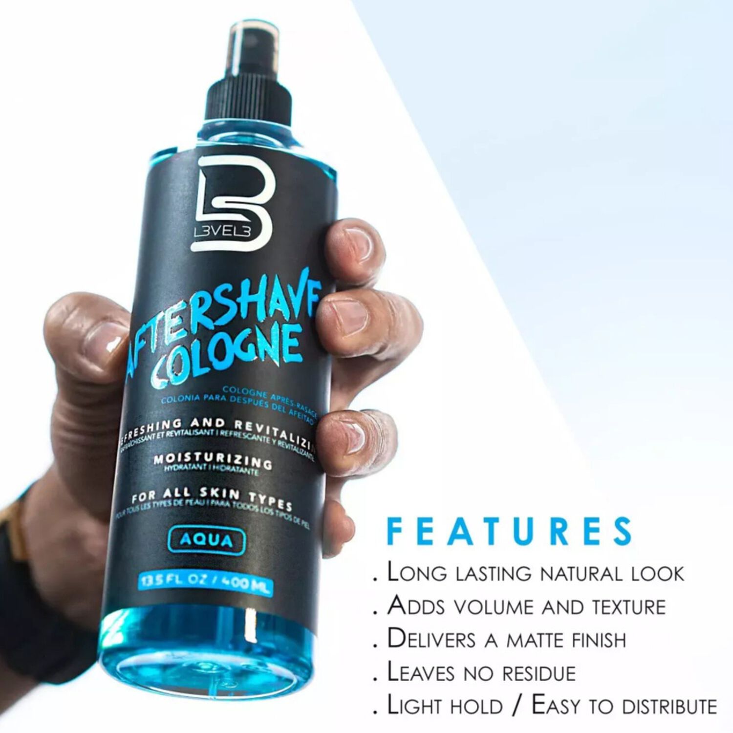 Aftershave Cologne Aqua Level 3 (400 Ml) image number 2.0