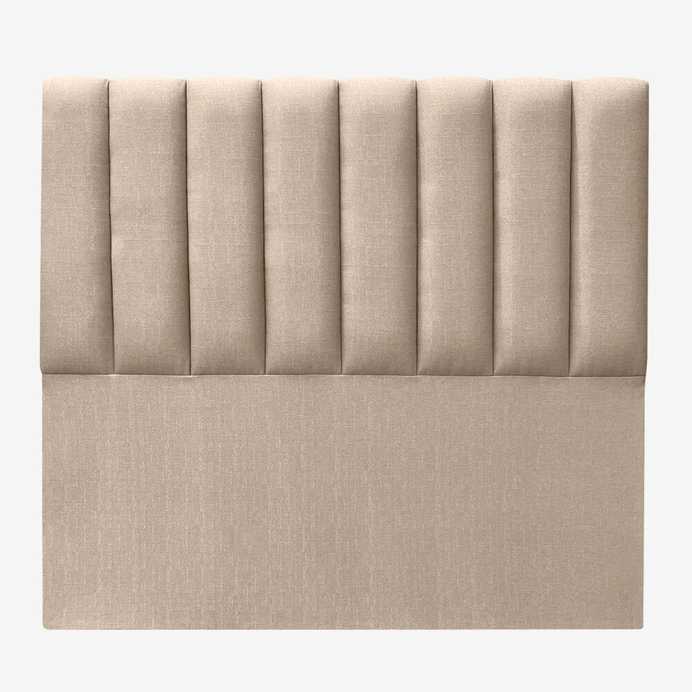 Respaldo De Cama Tubular Vertical Lino Beige 2 Plazas image number 2.0