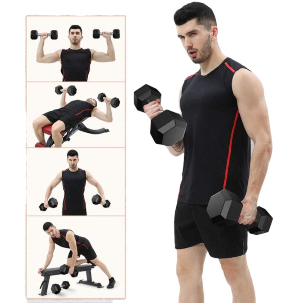 Mancuerna Hexagonal Acero Recubierta Caucho 20 Kg image number 3.0