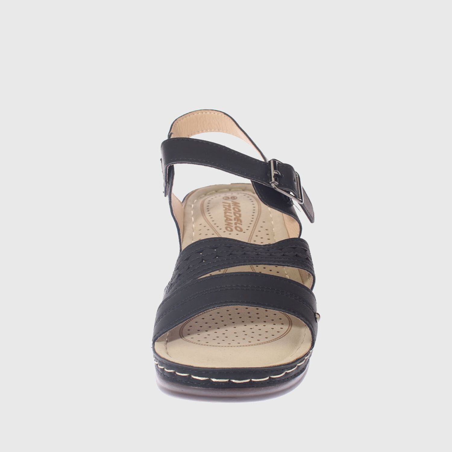 Sandalia Confort Negro Modelo Italiano Art. 5ask76601black image number 2.0