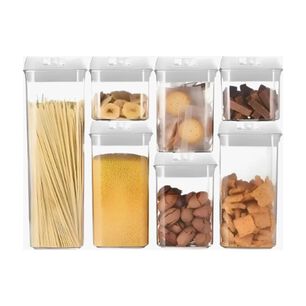 Set 7 Contenedores Herm&eacute;ticos De Alimentos