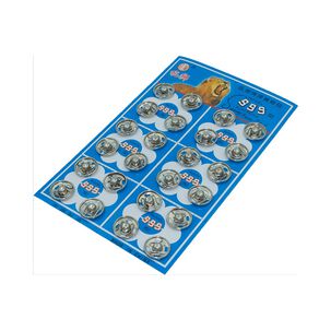 Broche Met&aacute;lico Presi&oacute;n N&deg;3 - 1,43cm Niquelado 24 Unidades