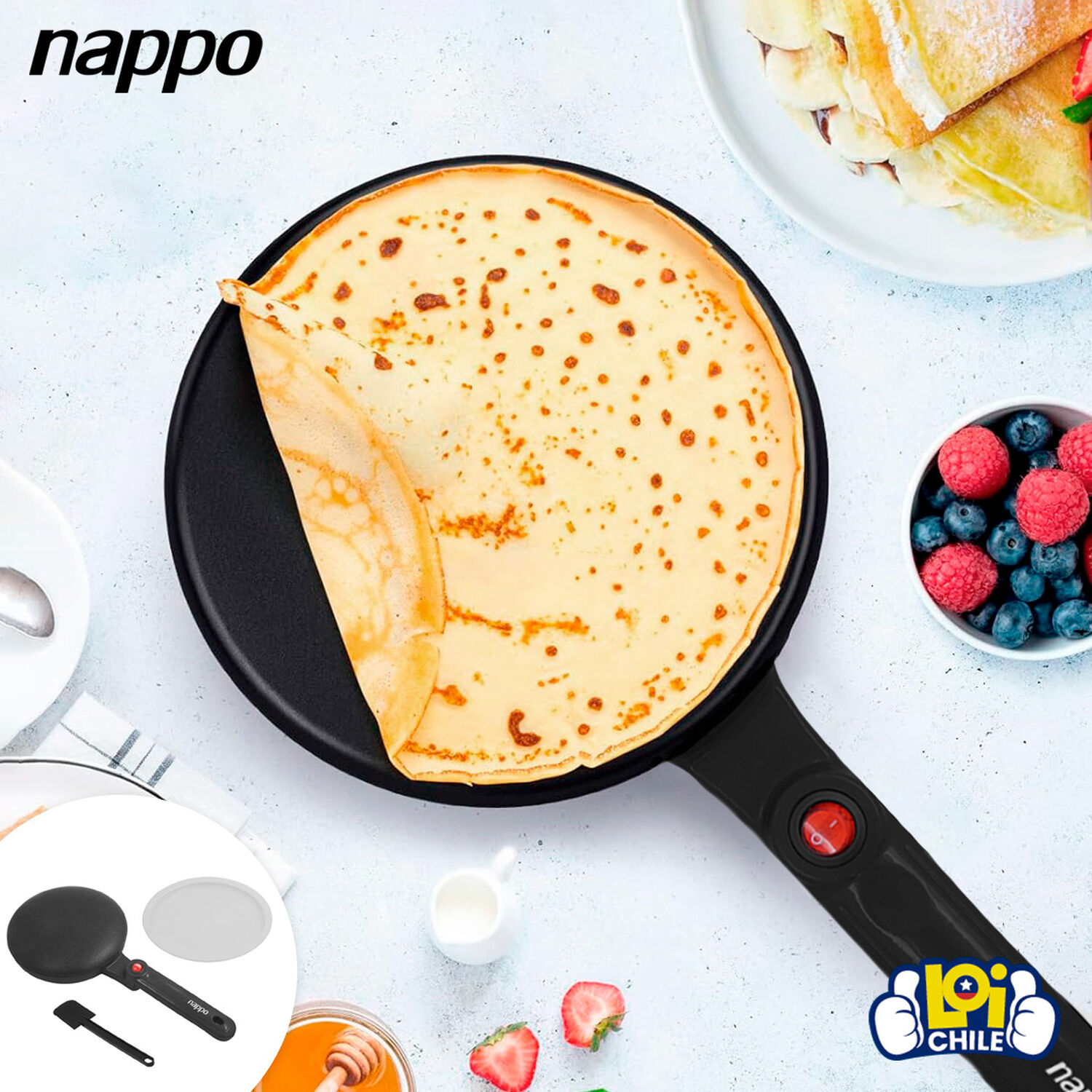 Panquequera El&eacute;ctrica Nappo Crepes 600w Flash-cook 20cm image number 6.0
