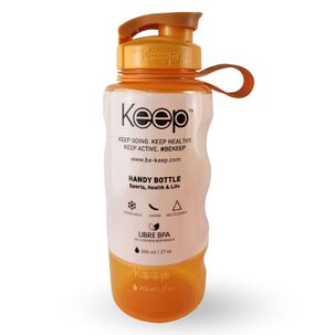 Botella Keep Sport Colores 800ml Gimnasio Ejercicio Naranja